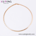 44188 -Xuping Jewelry Fashion top Quality 18k gold plated chains necklace without stone imitation jewelry